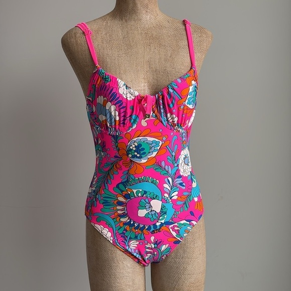 Kate Spade Sea Garden One Piece Swimsuit SMALL NWT - Picture 3 of 7